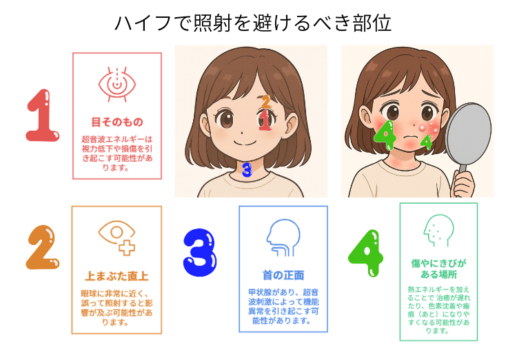 ハイフ避ける部位