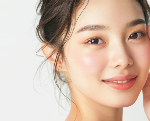 プラズマピーリングを受けて肌が輝く女性