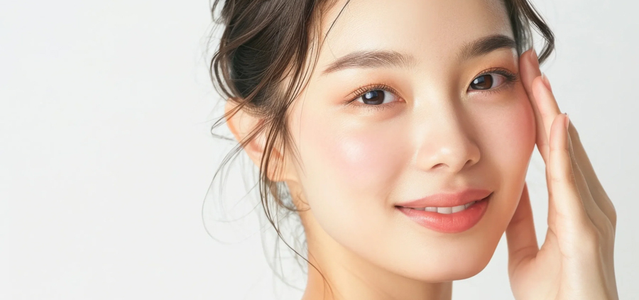 プラズマピーリングを受けて肌が輝く女性