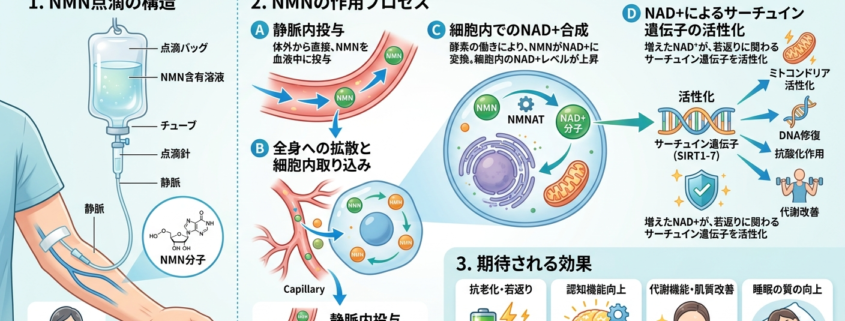 NMNの構造と仕組みのイラスト
