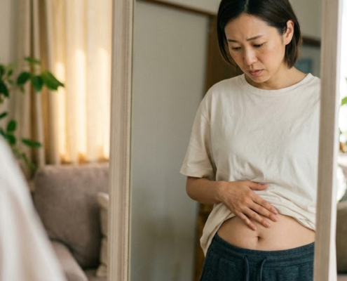 お腹の脂肪が気になっている女性