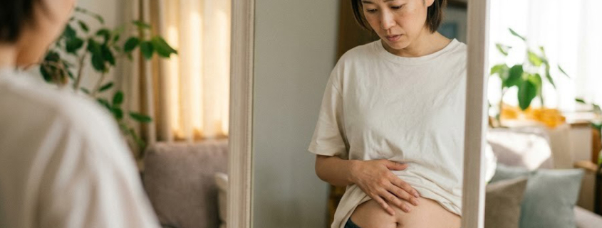 お腹の脂肪が気になっている女性