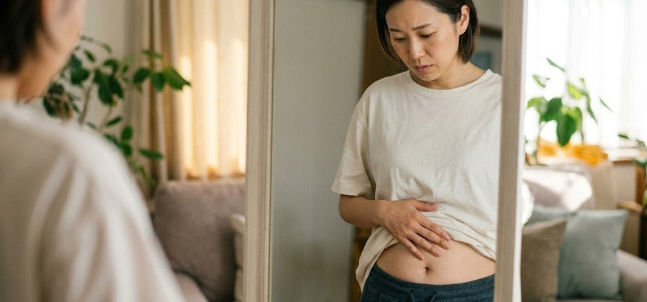 お腹の脂肪が気になっている女性